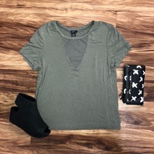 Mineral wash cutout mesh top